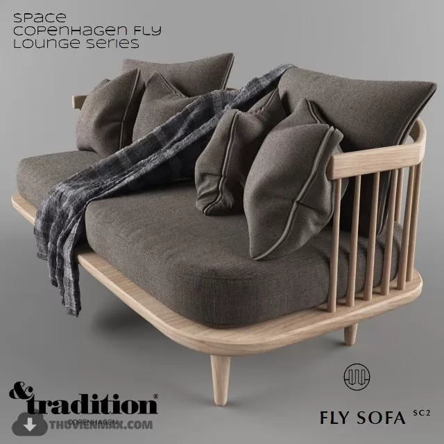 3DSKYFREE – LIVINGROOM - SOFA - WOOD 3DS MAX MODELS