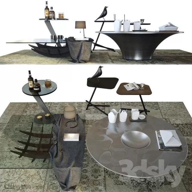 LIVINGROOM - TEA TABLE 3D MODELS