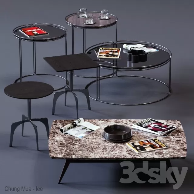 3DSKYFREE – LIVINGROOM - TEA TABLE 3DS MAX MODELS