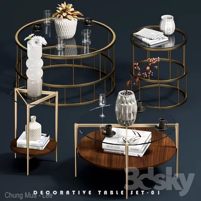 3DSKYFREE – LIVINGROOM - TEA TABLE 3DS MAX MODELS