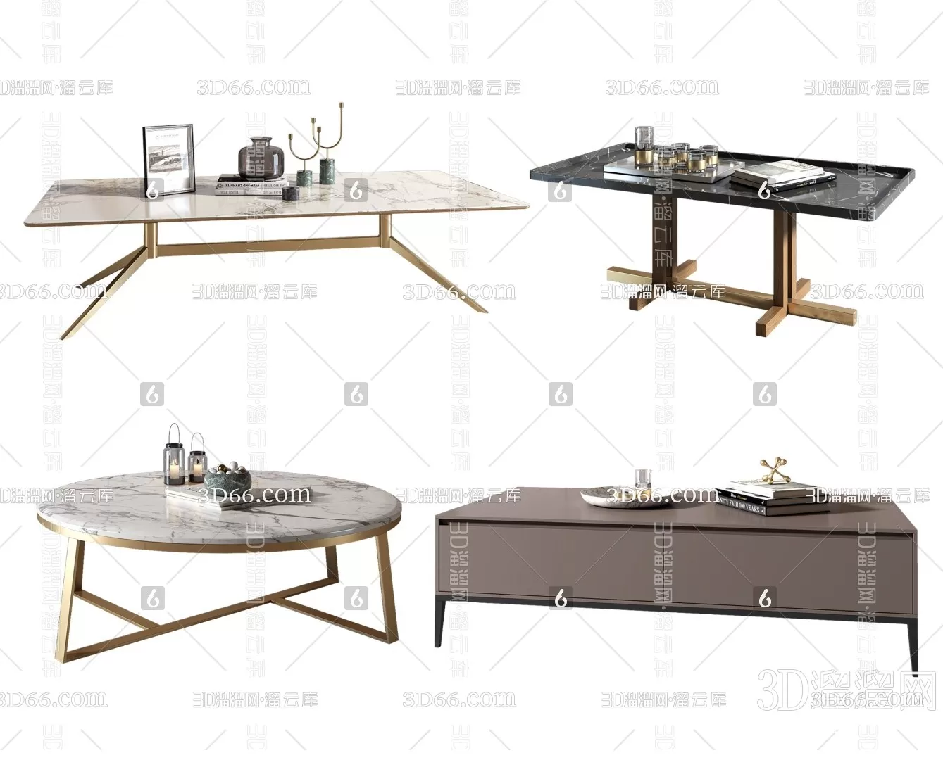 3DSKYFREE – LIVINGROOM - TEA TABLE 3DS MAX MODELS