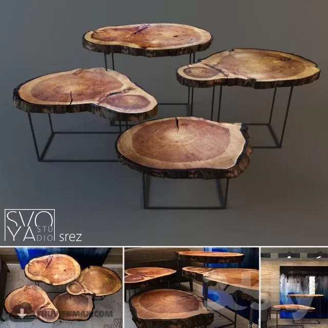 3DSKYFREE – LIVINGROOM - TEA TABLE 3DS MAX MODELS