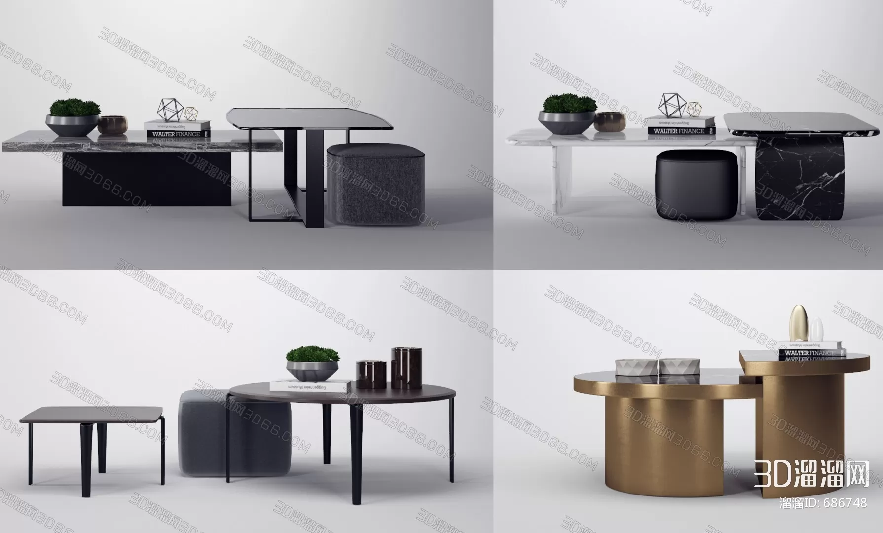 3DSKYFREE – LIVINGROOM - TEA TABLE 3DS MAX MODELS