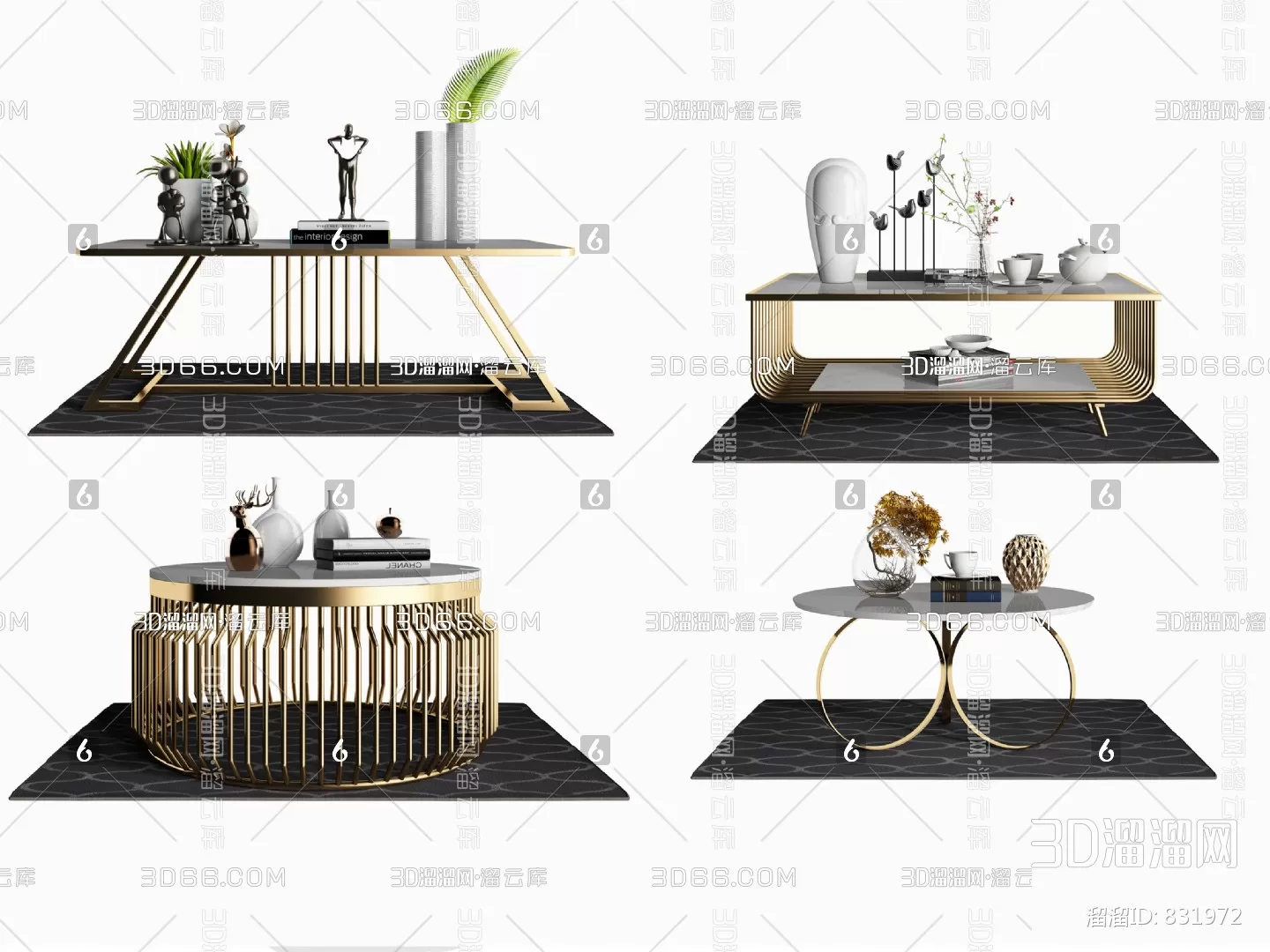 3DSKYFREE – LIVINGROOM - TEA TABLE 3DS MAX MODELS