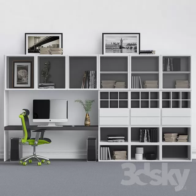 3DSKYFREE – OFFICE FURNITURE 3DS MAX MODELS