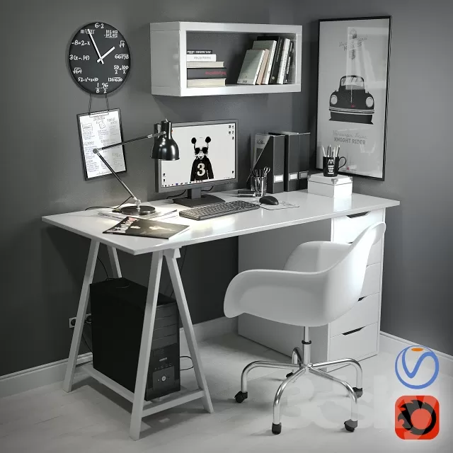 3DSKYFREE – OFFICE FURNITURE 3DS MAX MODELS