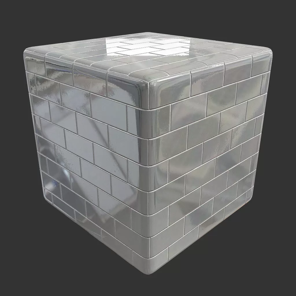 PBR TEXTURES – FULL OPTION – Tiles Rectangular Mirror – 1216