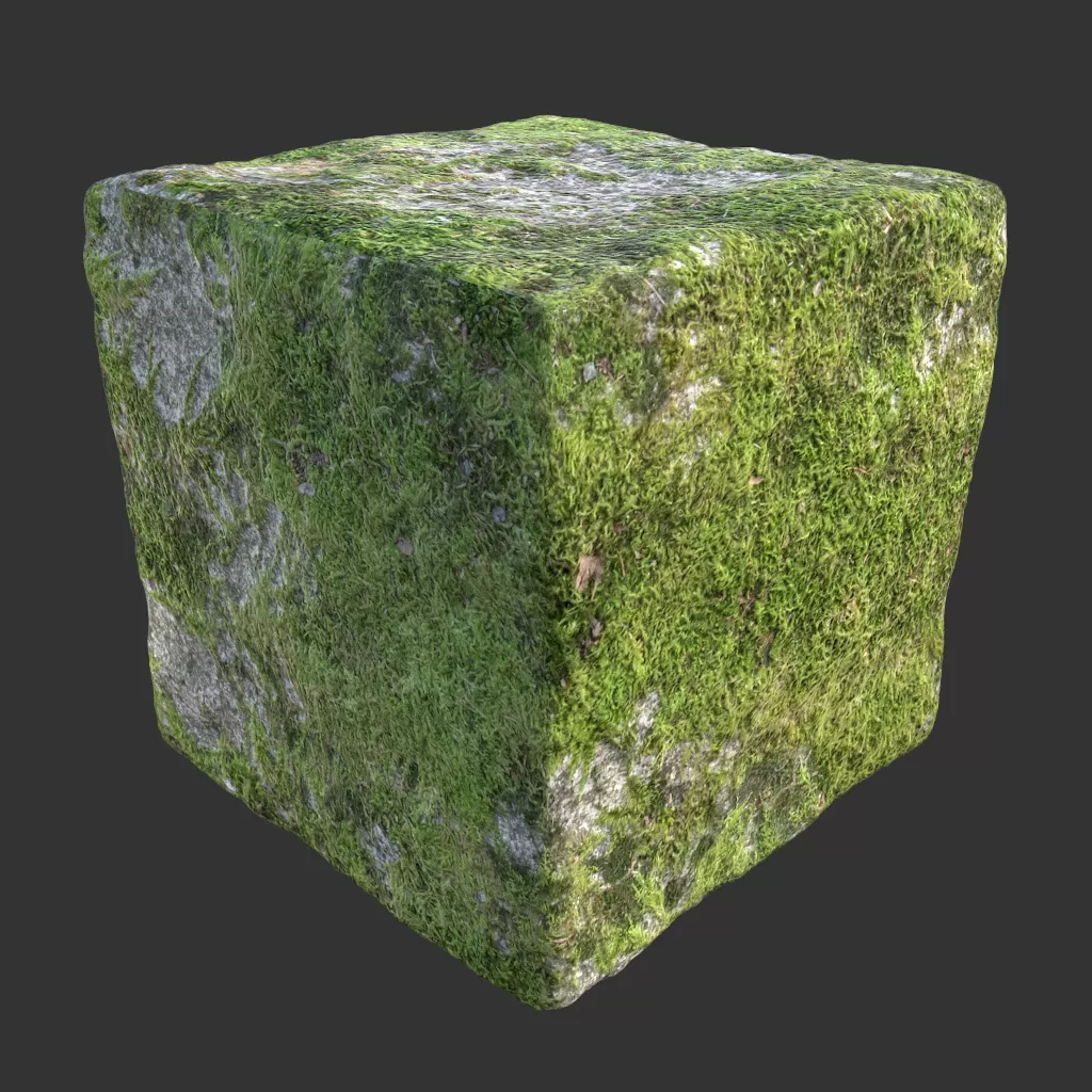 PBR TEXTURES – FULL OPTION – Rock Mossy Full – 982