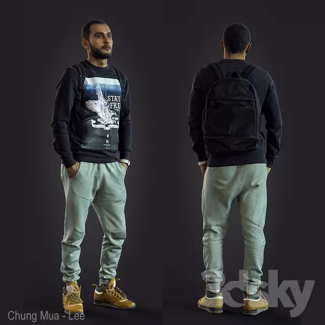 3DSKYFREE – PEOPLE 3DS MAX MODELS