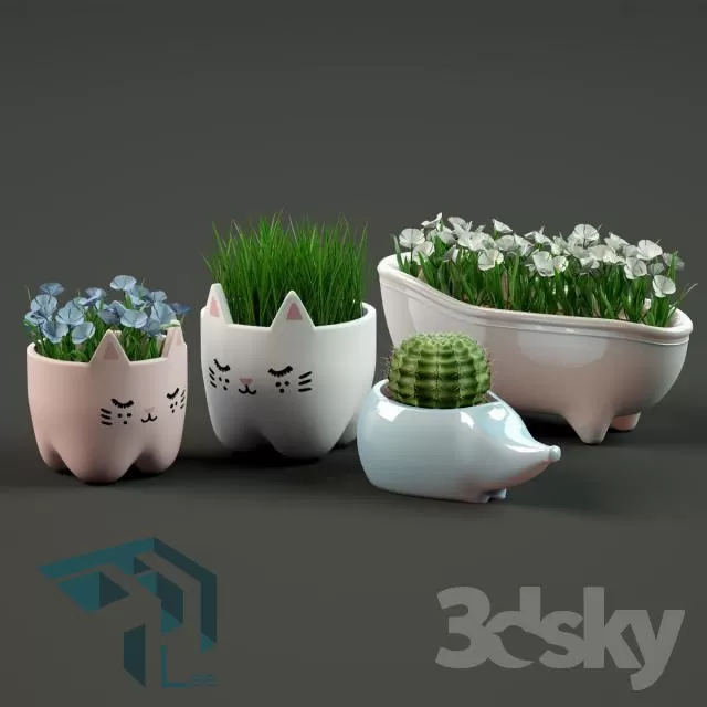3DSKYFREE – PLANT 3DS MAX MODELS