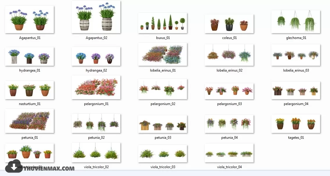 3DSKYFREE – PLANT 3DS MAX MODELS