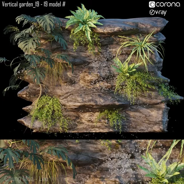 3DSKYFREE – PLANT - WALL 3DS MAX MODELS
