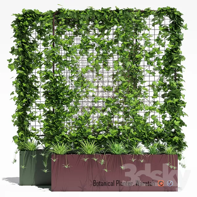 3DSKYFREE – PLANT - WALL 3DS MAX MODELS
