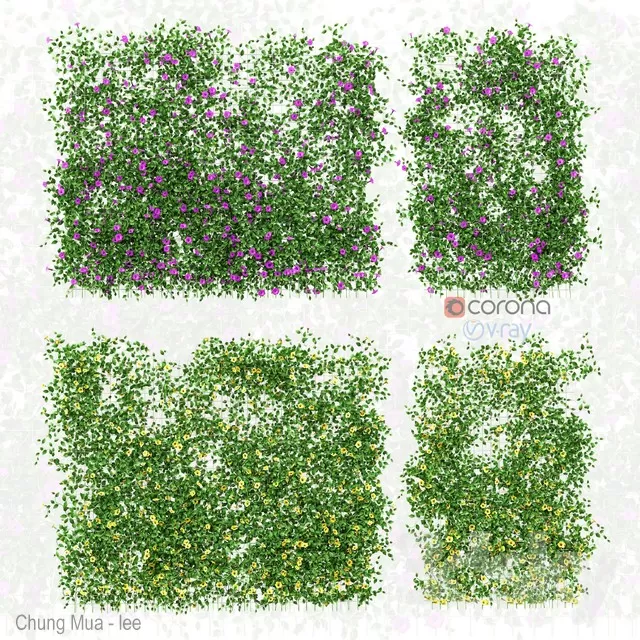 3DSKYFREE – PLANT - WALL 3DS MAX MODELS