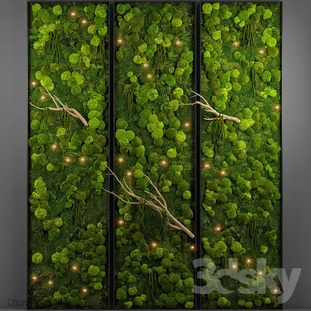 3DSKYFREE – PLANT - WALL 3DS MAX MODELS