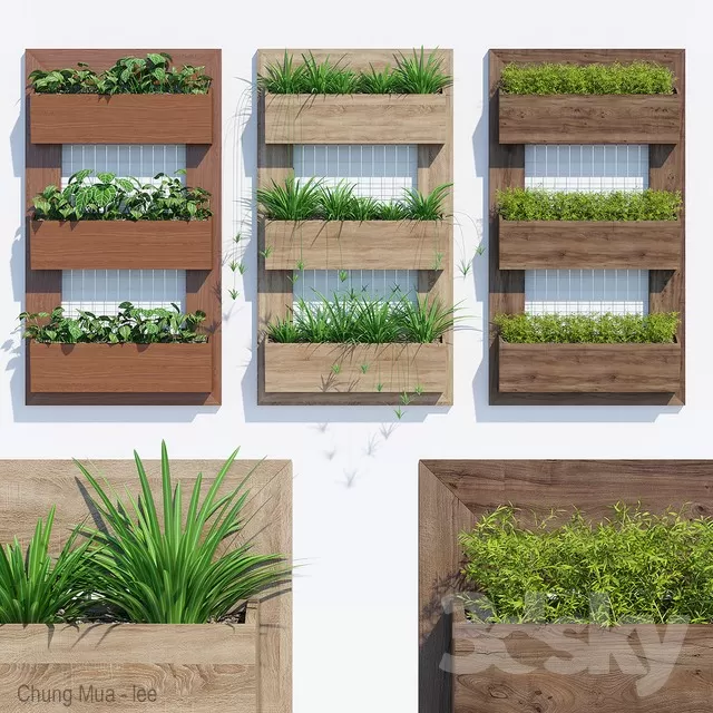3DSKYFREE – PLANT - WALL 3DS MAX MODELS