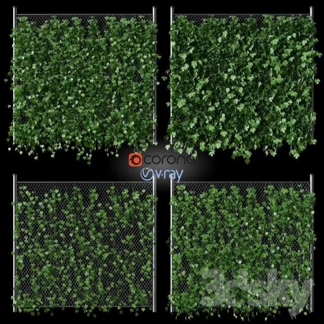 3DSKYFREE – PLANT - WALL 3DS MAX MODELS