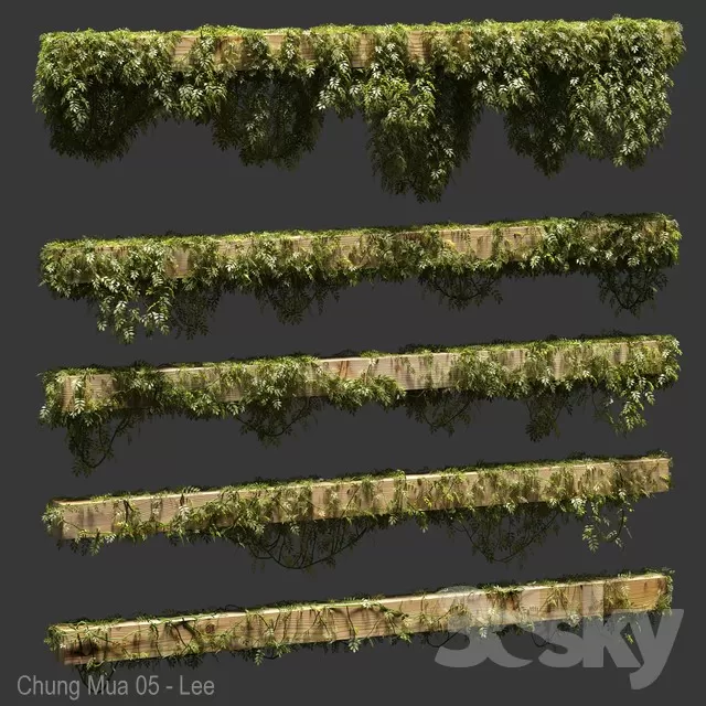 3DSKYFREE – PLANT - WALL 3DS MAX MODELS