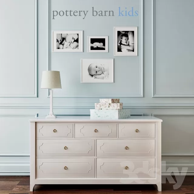 3DSKYFREE – SIDEBOARD - CHEST OF DRAWER 3DS MAX MODELS