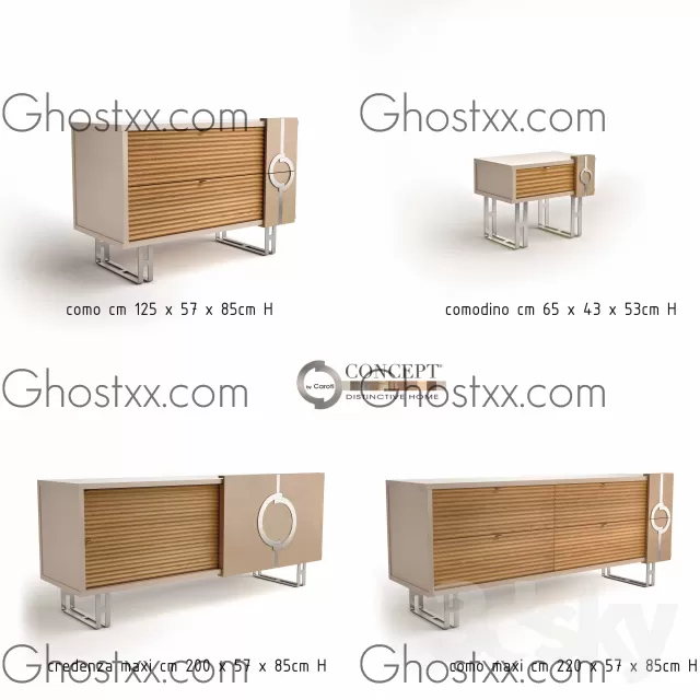 SIDEBOARD - CHEST OF DRAWER 3D MODELS