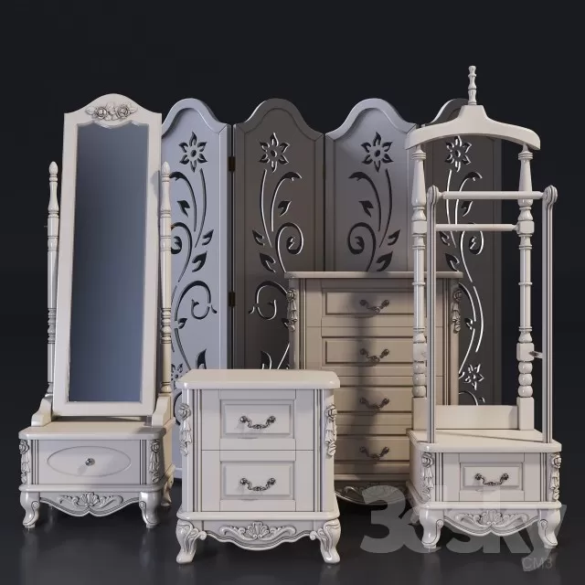 3DSKYFREE – SIDEBOARD - CHEST OF DRAWER 3DS MAX MODELS