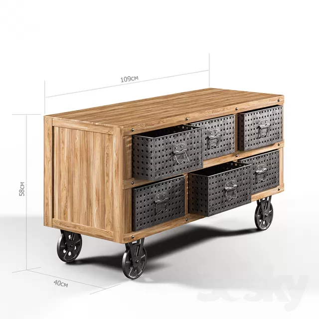 SIDEBOARD - CHEST OF DRAWER 3D MODELS