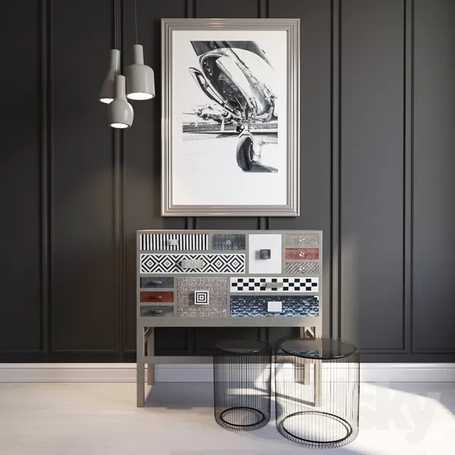 3DSKYFREE – SIDEBOARD - CHEST OF DRAWER 3DS MAX MODELS