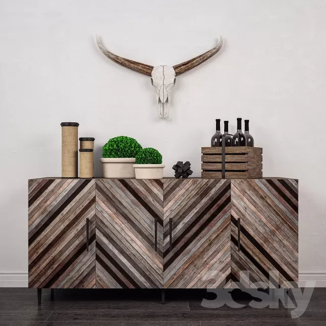 3DSKYFREE – SIDEBOARD - CHEST OF DRAWER 3DS MAX MODELS