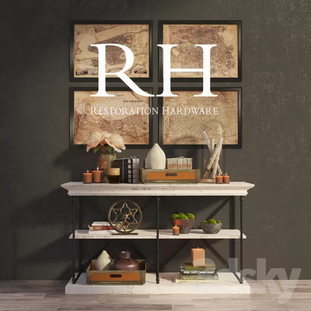 3DSKYFREE – SIDEBOARD - CHEST OF DRAWER 3DS MAX MODELS