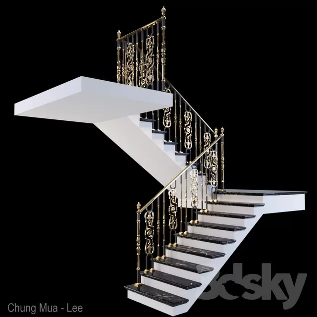 3DSKYFREE – STAIR 3DS MAX MODELS