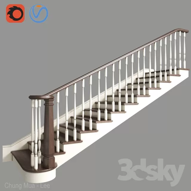 3DSKYFREE – STAIR 3DS MAX MODELS