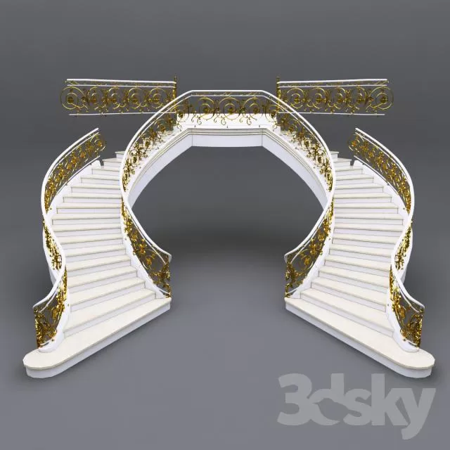 3DSKYFREE – STAIR 3DS MAX MODELS