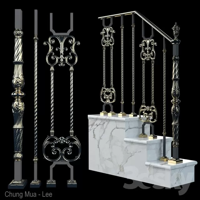 3DSKYFREE – STAIR 3DS MAX MODELS