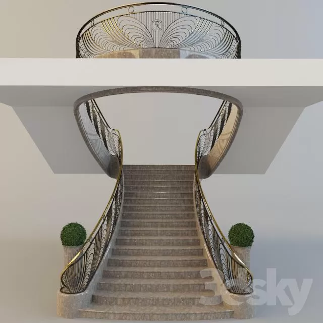3DSKYFREE – STAIR 3DS MAX MODELS