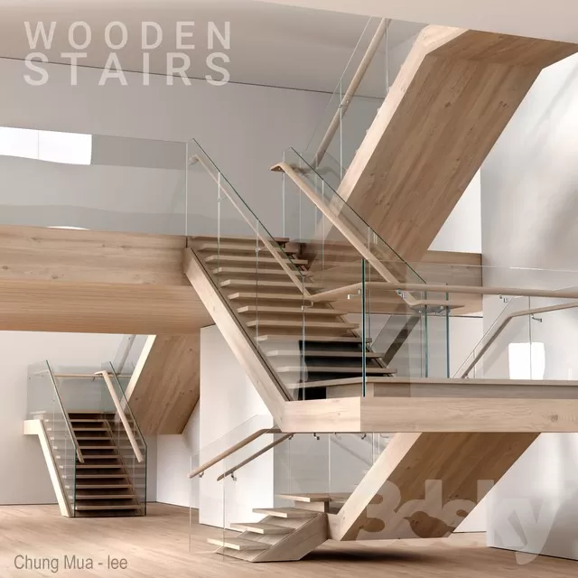 3DSKYFREE – STAIR 3DS MAX MODELS