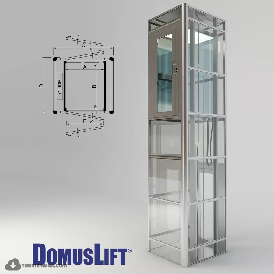 3DSKYFREE – STAIR - ELEVATOR 3DS MAX MODELS