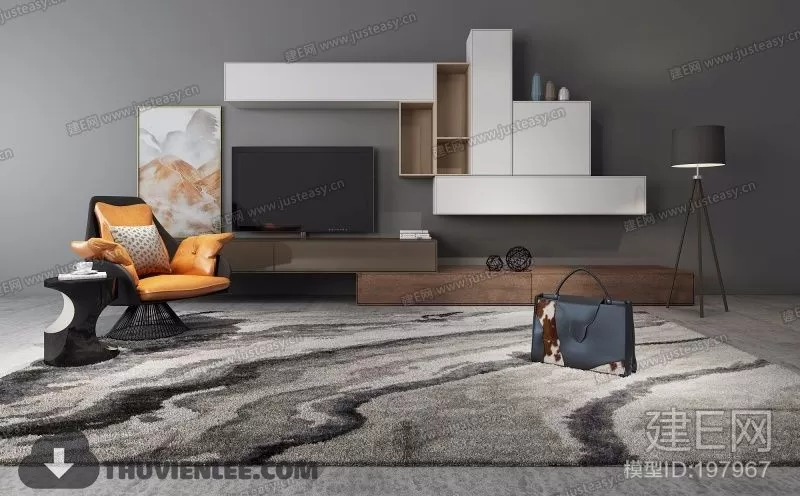 3DSKYFREE – TV SHELF 3DS MAX MODELS