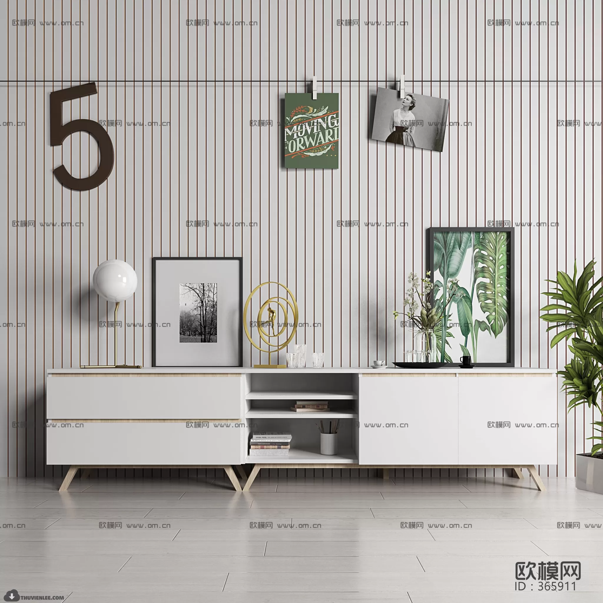 3DSKYFREE – TV SHELF 3DS MAX MODELS