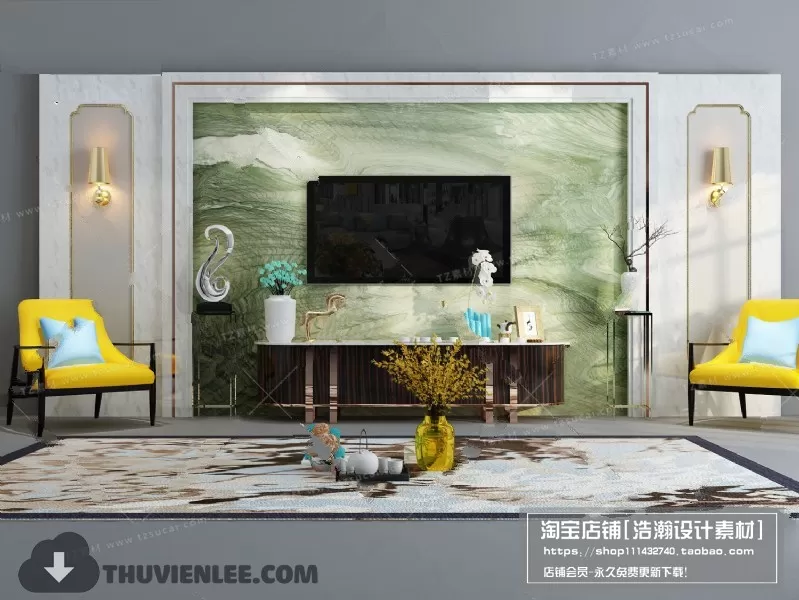 3DSKYFREE – TV SHELF 3DS MAX MODELS