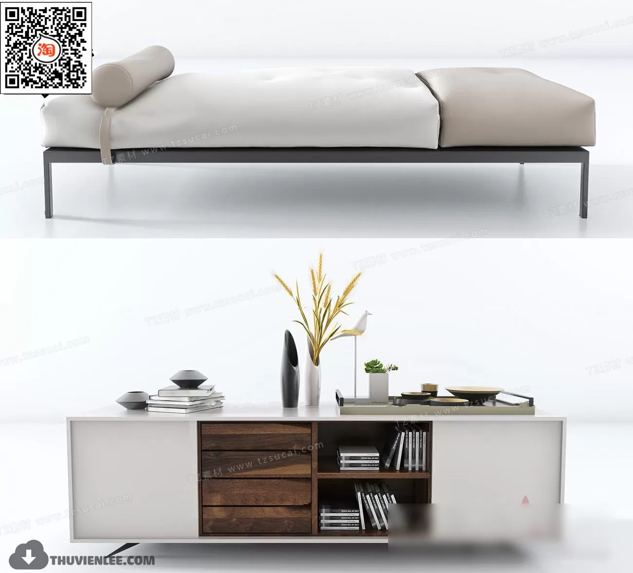 3DSKYFREE – TV SHELF 3DS MAX MODELS