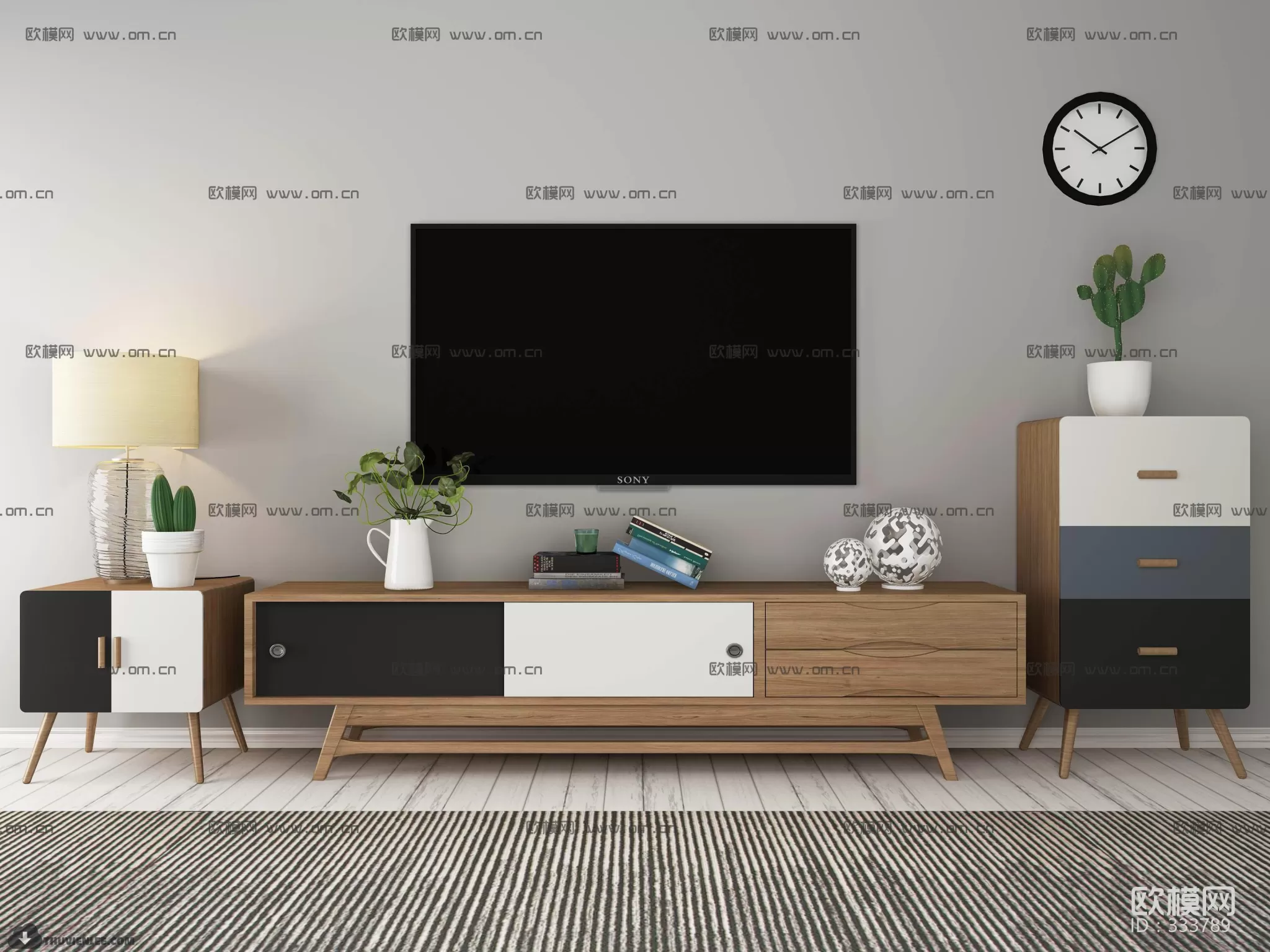 3DSKYFREE – TV SHELF 3DS MAX MODELS
