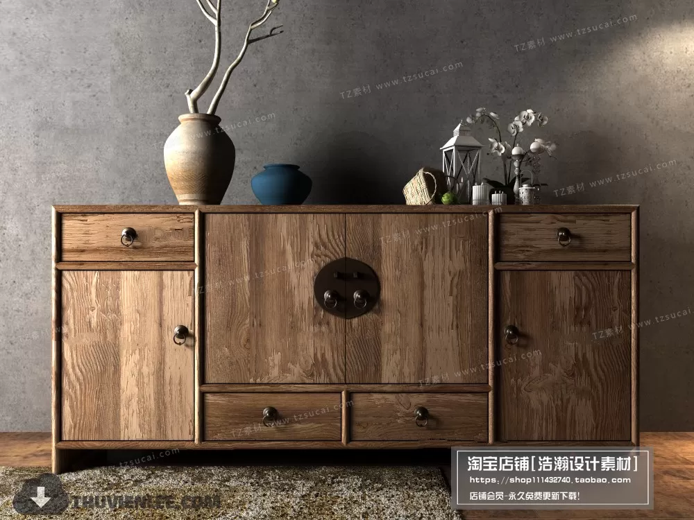 3DSKYFREE – TV SHELF 3DS MAX MODELS