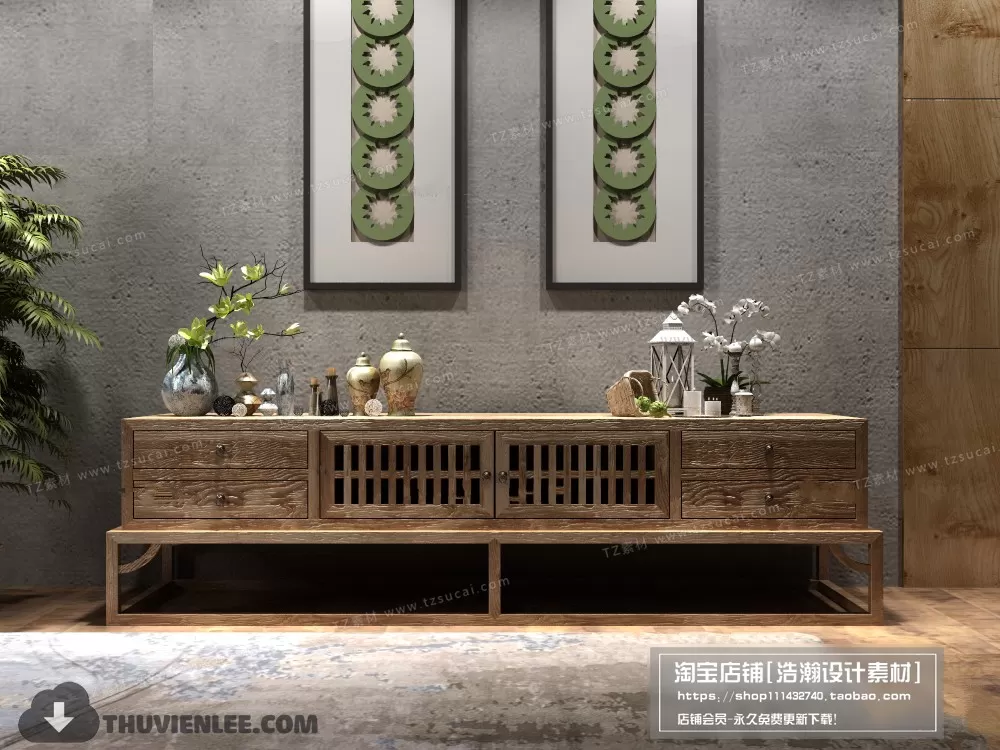 3DSKYFREE – TV SHELF 3DS MAX MODELS