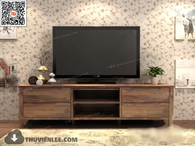 3DSKYFREE – TV SHELF 3DS MAX MODELS