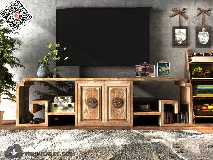 3DSKYFREE – TV SHELF 3DS MAX MODELS
