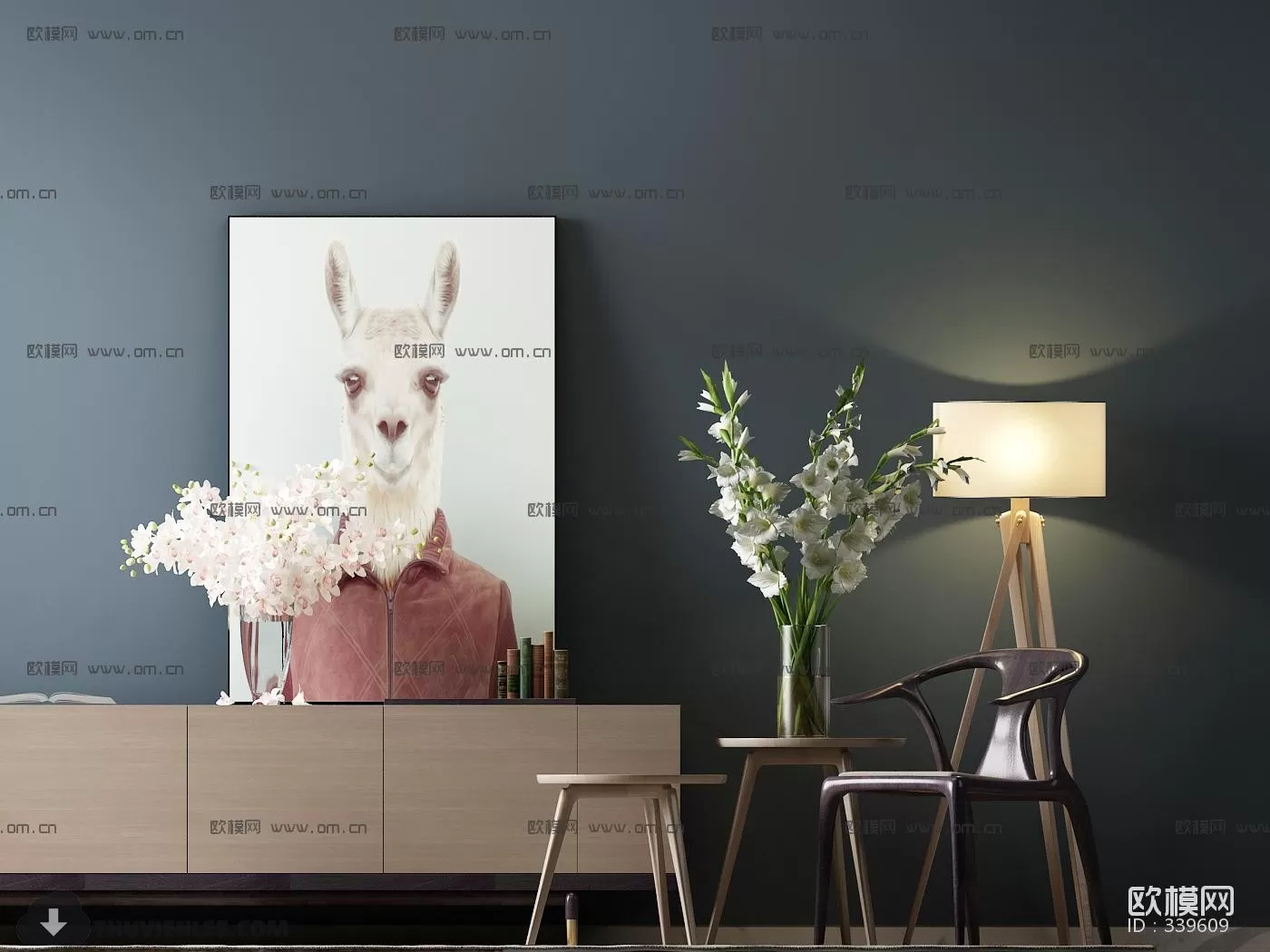 3DSKYFREE – TV SHELF 3DS MAX MODELS