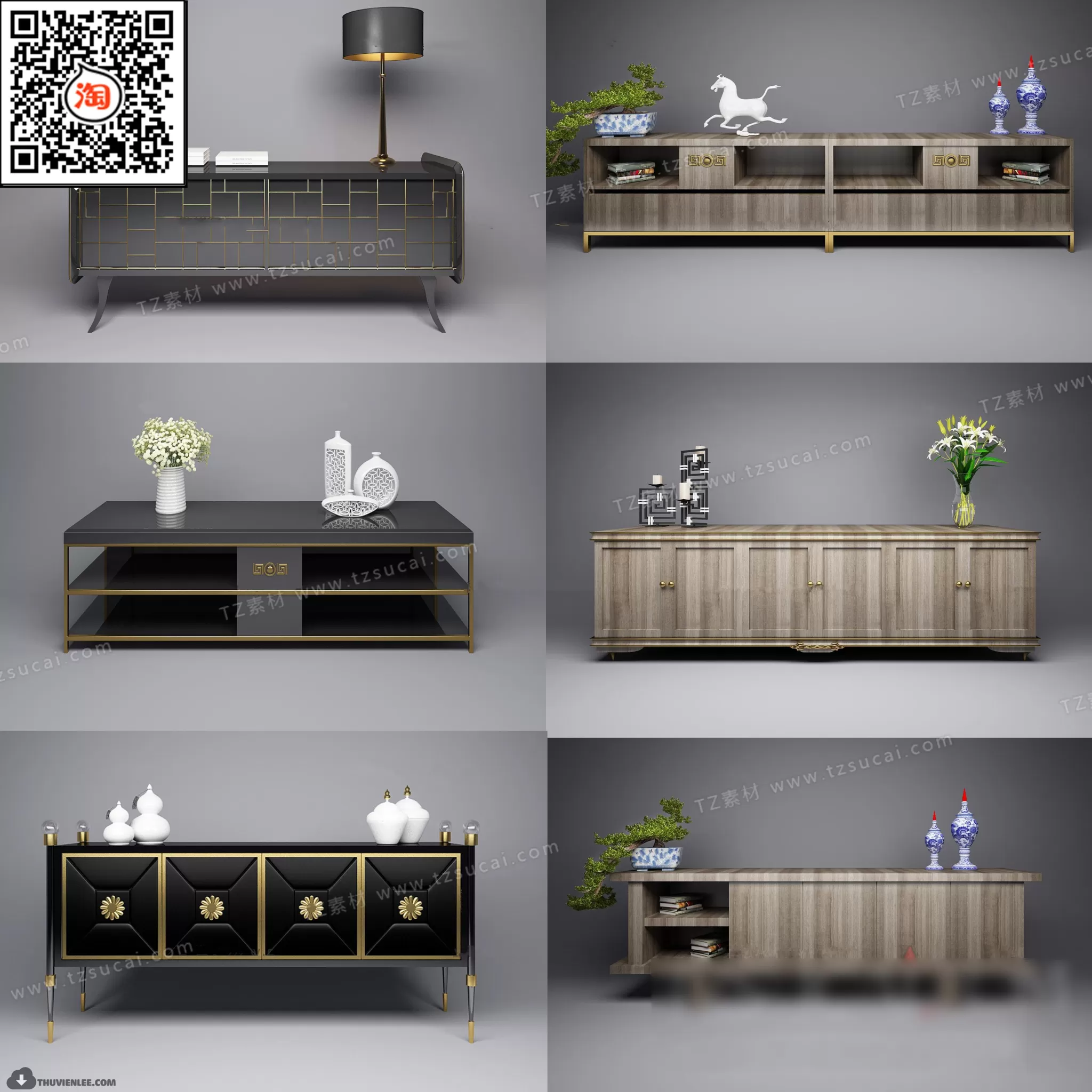3DSKYFREE – TV SHELF 3DS MAX MODELS