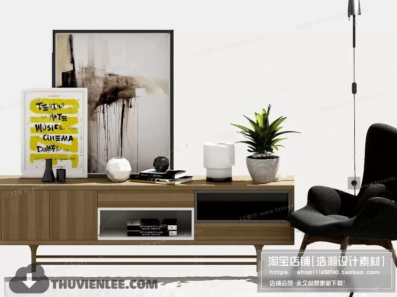 FURNITURE – TV SHELF 3D MODELS – 149