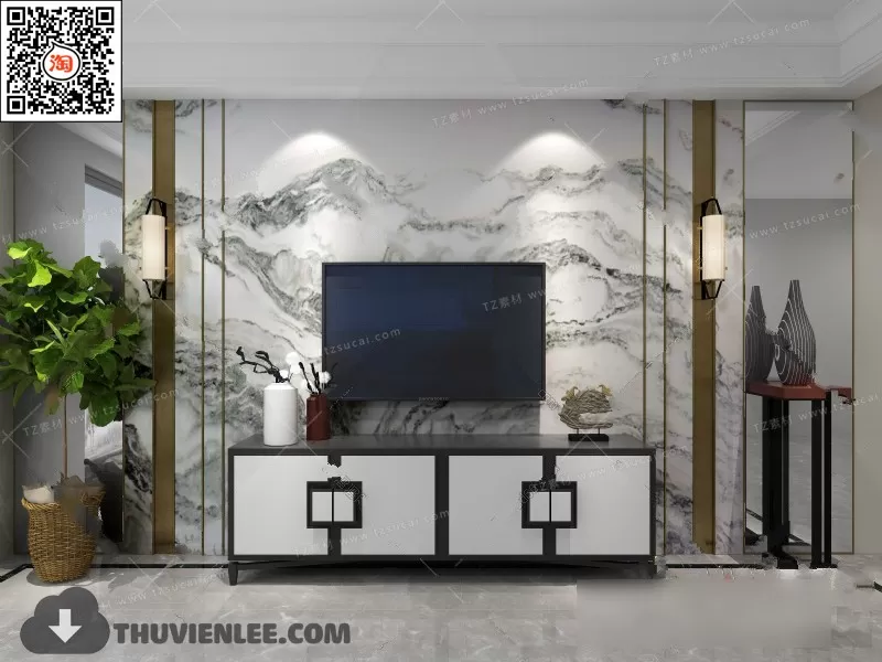 3DSKYFREE – TV SHELF 3DS MAX MODELS