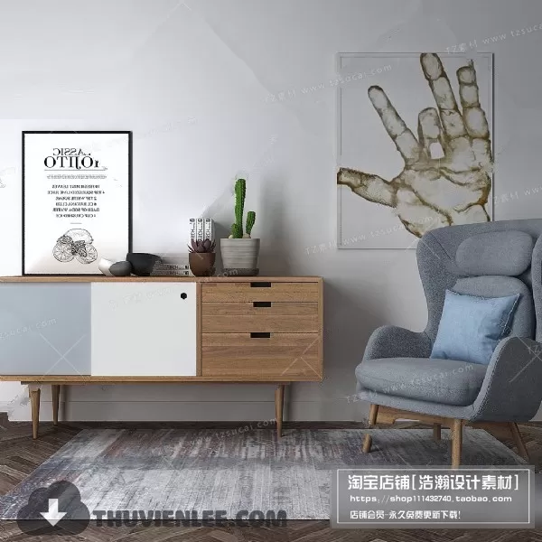 FURNITURE – TV SHELF 3D MODELS – 161